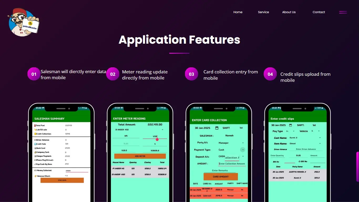 petrol pump android app