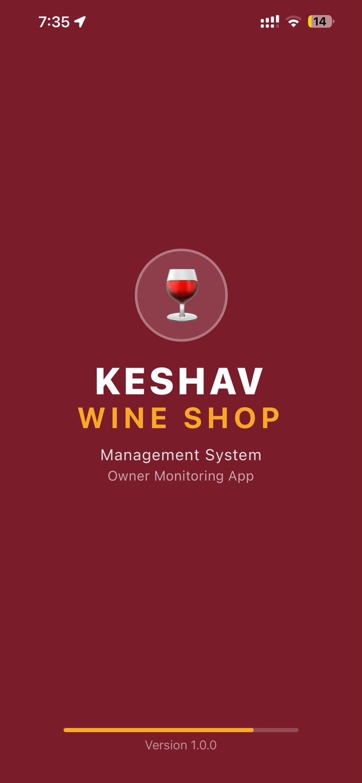 WineMunim App Launch Screen
