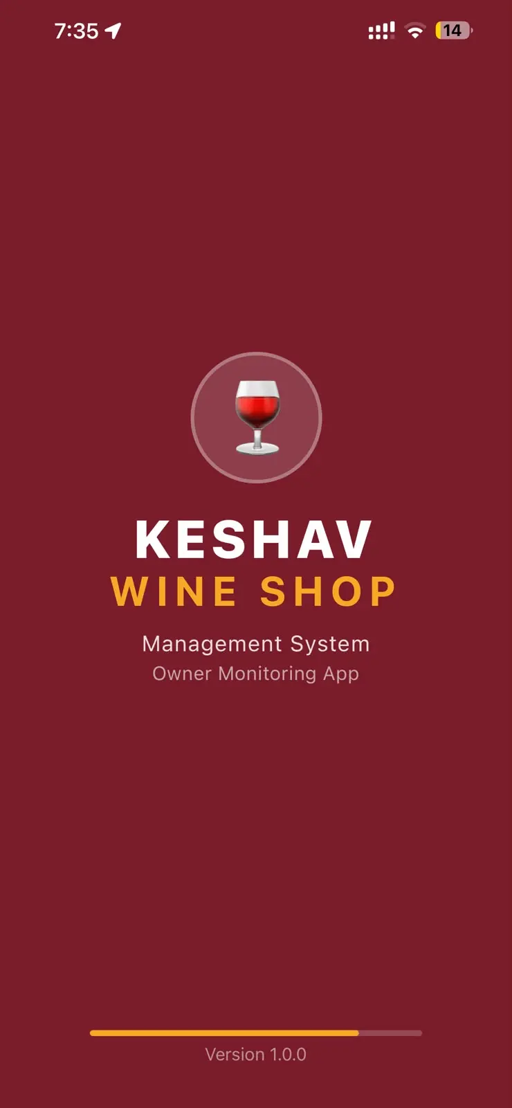WineMunim App Launch Screen